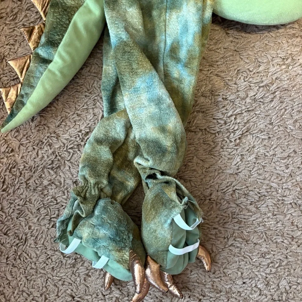 Green Dinosaur Costume Ride On Plush 3D Halloween Kids